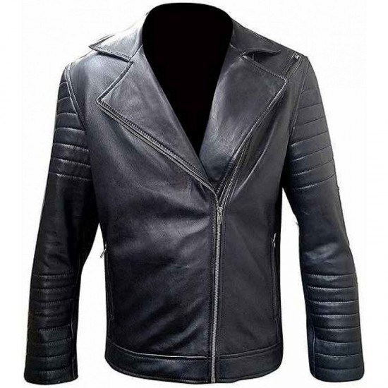 Men's Motorcycle Fin Balor Club Black Slim Fit Biker Style Leather Jacket Men's Motorcycle Fin Balor Club Black Slim Fit Biker Style Leather Jacket