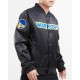 Men's NBA Golden State Warriors Big Logo Satin Black Jacket