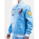 Men's NBA Memphis Grizzlies Retro Classic Rib Satin Jacket Men's NBA Memphis Grizzlies Retro Classic Rib Satin Jacket