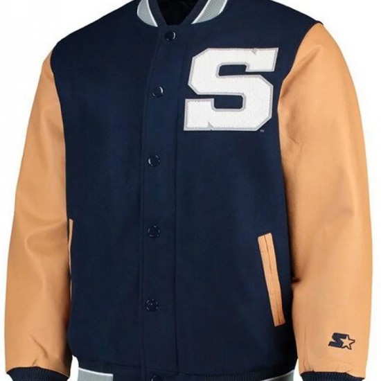 Men's Penn State Navy Blue Bomber Jacket Men's Penn State Navy Blue Bomber Jacket