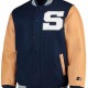 Men's Penn State Navy Blue Bomber Jacket Men's Penn State Navy Blue Bomber Jacket