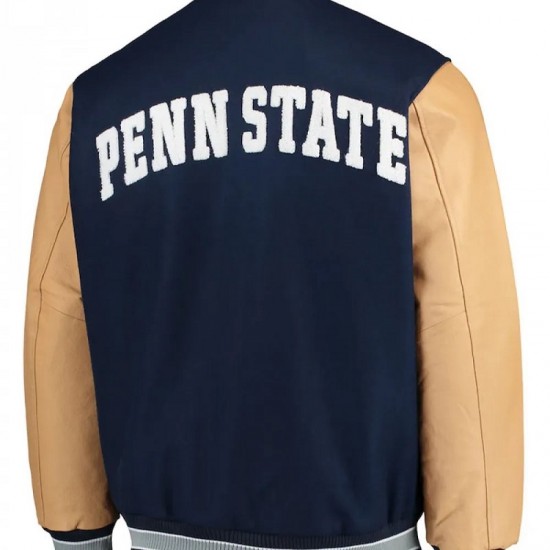 Men's Penn State Navy Blue Bomber Jacket Men's Penn State Navy Blue Bomber Jacket