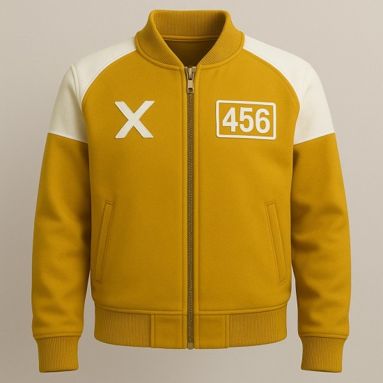 Men's Player 456 Squid Game Seong Gi-hun Yellow Jacket