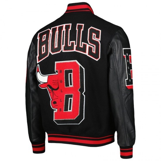 Men's Pro Standard Black Chicago Bulls Mash Up Jacket Men's Pro Standard Black Chicago Bulls Mash Up Jacket