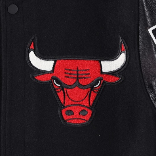Men's Pro Standard Black Chicago Bulls Mash Up Jacket Men's Pro Standard Black Chicago Bulls Mash Up Jacket