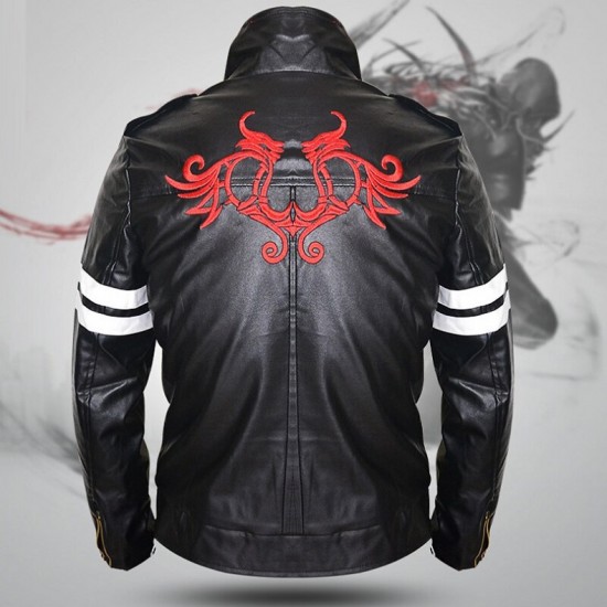 Men's Prototype Alex Mercer Dragon Black Costume Bomber Leather Jacket Men's Prototype Alex Mercer Dragon Black Costume Bomber Leather Jacket
