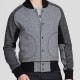 Men's Reigning Champ Bomber Grey and Black Jacket Men's Reigning Champ Bomber Grey and Black Jacket