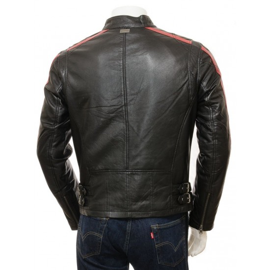 Men's Retro Cafe Racer Style Real Leather Biker Jacket Men's Retro Cafe Racer Style Real Leather Biker Jacket