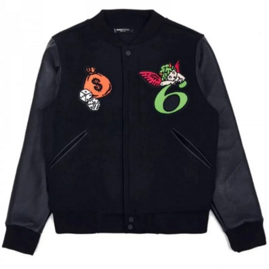 Men's Roku Studio Black Bomber Jacket Men's Roku Studio Black Bomber Jacket