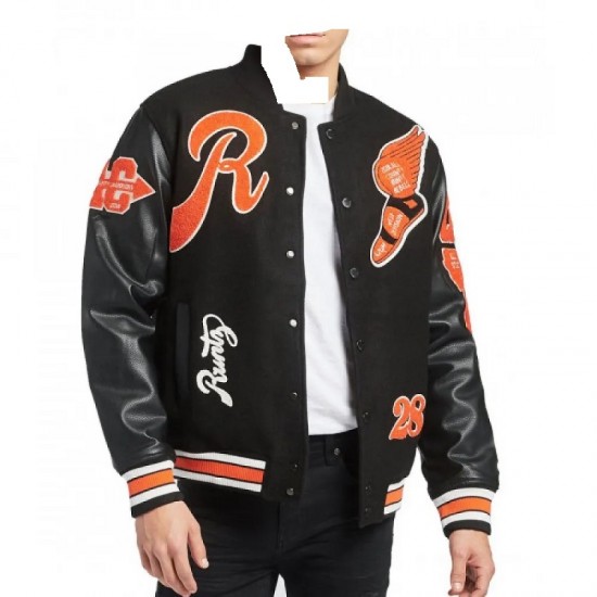 Men's Runtz All County Black Letterman Jacket Men's Runtz All County Black Letterman Jacket