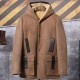 Men's Shearling Hooded Suede Leather Bomber Long Jacket Trench Coat Men's Shearling Hooded Suede Leather Bomber Long Jacket Trench Coat
