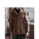 Men's Shearling Hooded Suede Leather Bomber Long Jacket Trench Coat Men's Shearling Hooded Suede Leather Bomber Long Jacket Trench Coat
