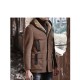 Men's Shearling Hooded Suede Leather Bomber Long Jacket Trench Coat Men's Shearling Hooded Suede Leather Bomber Long Jacket Trench Coat