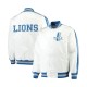 Men's Starter White Detroit Lions Throwback D-Line Varsity Full-Snap Jacket Men's Starter White Detroit Lions Throwback D-Line Varsity Full-Snap Jacket