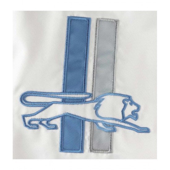 Men's Starter White Detroit Lions Throwback D-Line Varsity Full-Snap Jacket Men's Starter White Detroit Lions Throwback D-Line Varsity Full-Snap Jacket