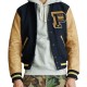 Men's State Champs Navy Blue and Brown Jacket Men's State Champs Navy Blue and Brown Jacket