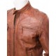 Men's Stunning Four Zipped Pockets Real Leather Biker Jacket Men's Stunning Four Zipped Pockets Real Leather Biker Jacket