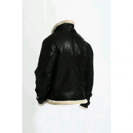 Men's Stylish B3 Bomber Full Fur Removable Hood Cow Leather Jacket Men's Stylish B3 Bomber Full Fur Removable Hood Cow Leather Jacket