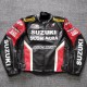 Men's Suzuki Black Motorcycle Leather Moto Racer Jacket Men's Suzuki Black Motorcycle Leather Moto Racer Jacket