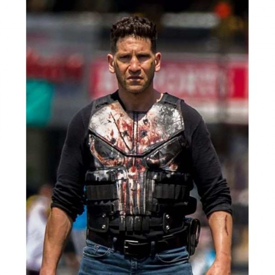 Jon Bernthal S2 The Punisher Vest Motorcycle Leather Vest Jon Bernthal S2 The Punisher Vest Motorcycle Leather Vest