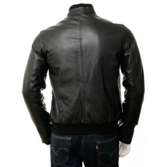 New Mens Classic Imported Quality Black Blazer Leather Coat New Mens Classic Imported Quality Black Blazer Leather Coat