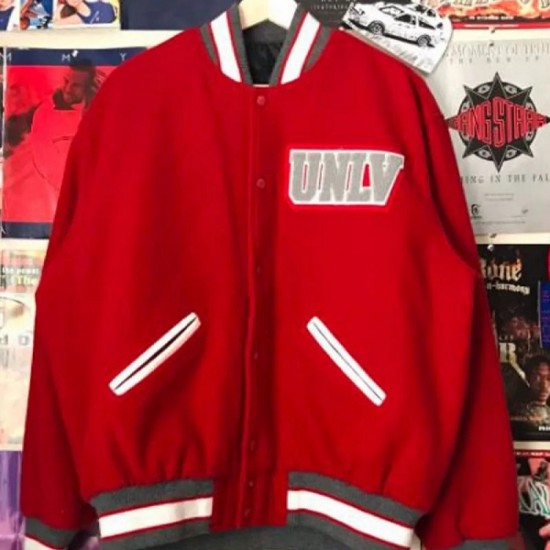 Men's UNLV Letterman Red Jacket Men's UNLV Letterman Red Jacket