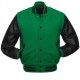 Men's Varsity Black and Green Jacket Men's Varsity Black and Green Jacket