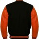 Men's Varsity Black and Orange Jacket Men's Varsity Black and Orange Jacket