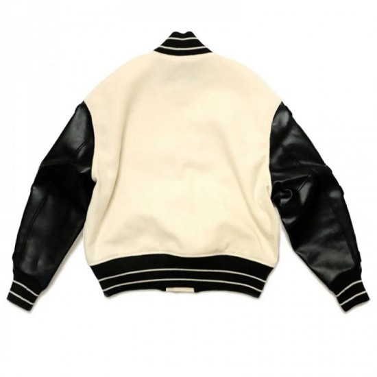 Men's Varsity Kapital I-FIVE 40S White Jacket Men's Varsity Kapital I-FIVE 40S White Jacket