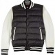 Men's Varsity Moncler Puffer Black Bomber Jacket Men's Varsity Moncler Puffer Black Bomber Jacket