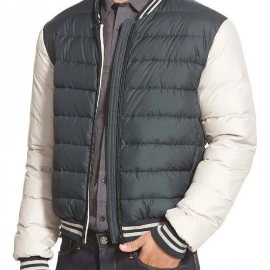 Men's Varsity Moncler Puffer Bomber Jacket Men's Varsity Moncler Puffer Bomber Jacket