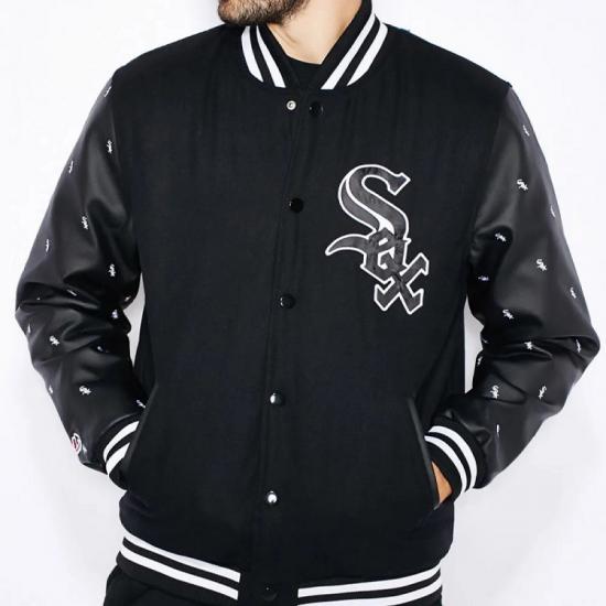 Men's White Sox Letterman Varsity Jacket