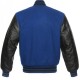 Men's Wool Blue and Black Leather Jacket Men's Wool Blue and Black Leather Jacket