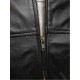 Mens Black And Dark Brown Classic Elegant Real Leather Bomber Jacket Mens Black And Dark Brown Classic Elegant Real Leather Bomber Jacket