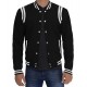 Mens Black Bomber White Stripes Jacket Mens Black Bomber White Stripes Jacket