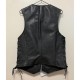 Mens Black Cowhide Skeleton Biker Vest Mens Black Cowhide Skeleton Biker Vest