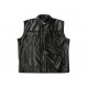 Mens Black Genuine Leather Biker Moto Vest Mens Black Genuine Leather Biker Moto Vest
