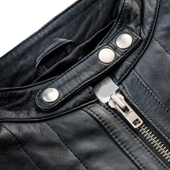 Mens Black Lining Lambskin Leather Jacket Mens Black Lining Lambskin Leather Jacket