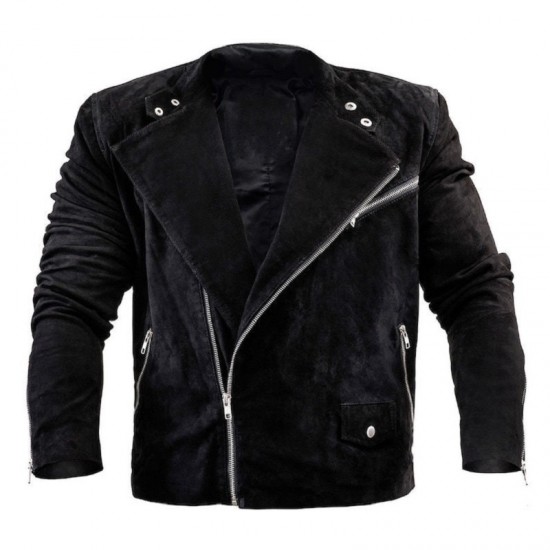 Mens Black Suede Leather Motorcycle Winters Jacket Mens Black Suede Leather Motorcycle Winters Jacket