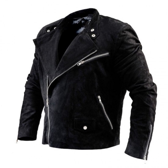 Mens Black Suede Leather Motorcycle Winters Jacket Mens Black Suede Leather Motorcycle Winters Jacket
