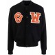 Mens Black W logo patch varsity jacket Mens Black W logo patch varsity jacket