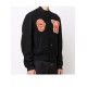 Mens Black W logo patch varsity jacket Mens Black W logo patch varsity jacket