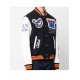 Mens Black With White W logo patch varsity jacket Mens Black With White W logo patch varsity jacket