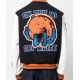 Mens Black With White W logo patch varsity jacket Mens Black With White W logo patch varsity jacket