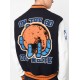 Mens Black With White W logo patch varsity jacket Mens Black With White W logo patch varsity jacket