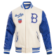 Mens Brooklyn Dodgers Retro Classic Off White Wool Varsity Jacket Mens Brooklyn Dodgers Retro Classic Off White Wool Varsity Jacket
