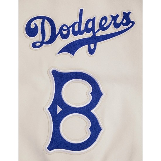 Mens Brooklyn Dodgers Retro Classic Off White Wool Varsity Jacket Mens Brooklyn Dodgers Retro Classic Off White Wool Varsity Jacket
