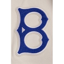 Mens Brooklyn Dodgers Retro Classic Off White Wool Varsity Jacket