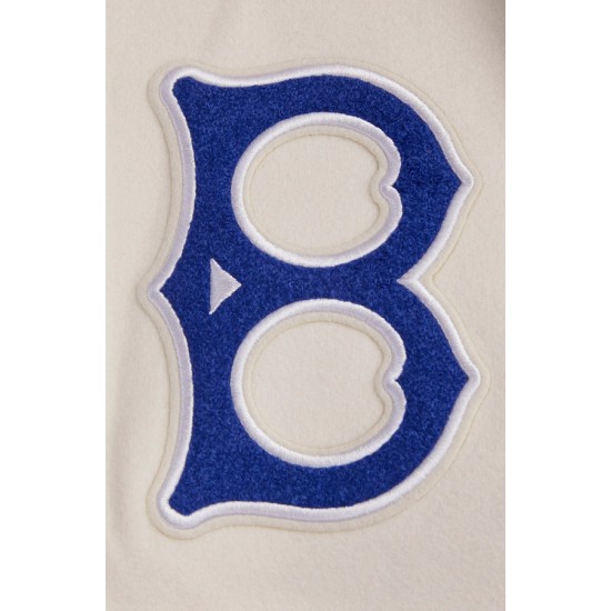 Mens Brooklyn Dodgers Retro Classic Off White Wool Varsity Jacket Mens Brooklyn Dodgers Retro Classic Off White Wool Varsity Jacket
