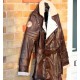 Mens Brown Shearling Distressed Brown Faux Fur Leather Long Winter Coat Mens Brown Shearling Distressed Brown Faux Fur Leather Long Winter Coat